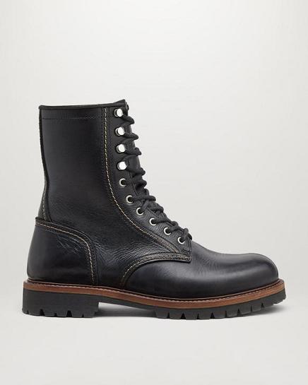 Bottes Belstaff Homme Marshall Noir Cuir Soldes PA9612345